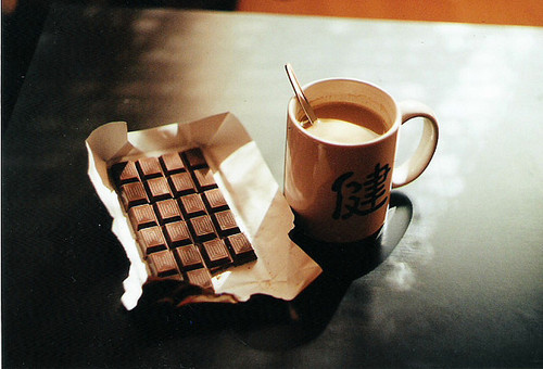 breakfast, chocolate and coffee