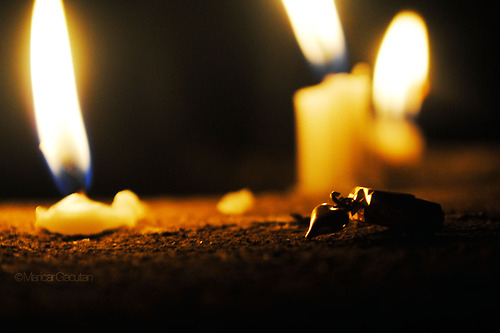 candle, fire and heart