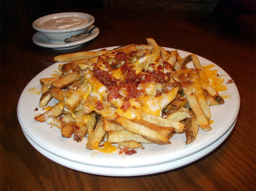 cheese, food and fries