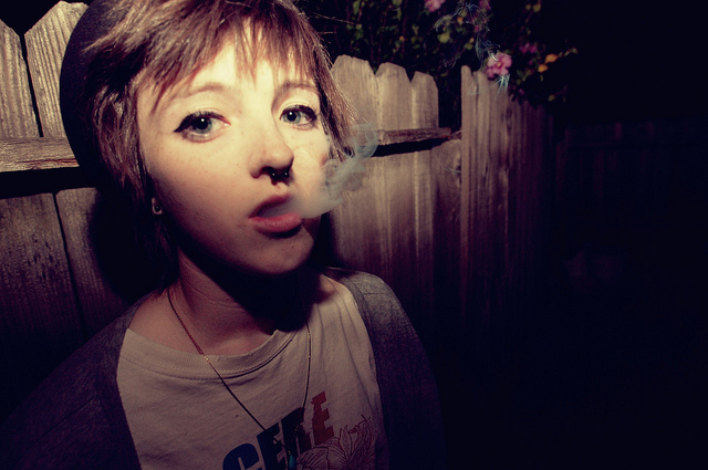 cigarette, girl and indie