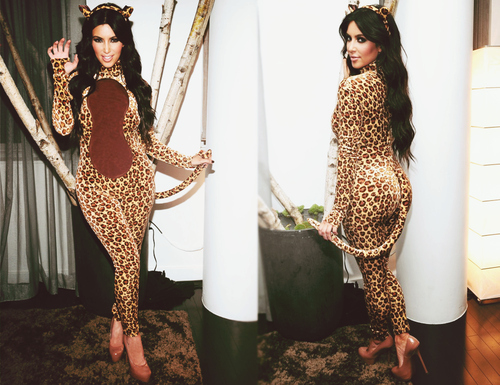 halloween, kim kardashian and leopard