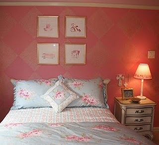 bed,  bedroom and  flowers