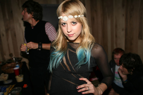 black, black nailpolish and blond