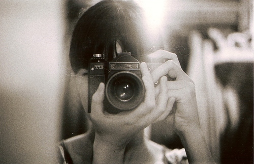 camera, film, girl, photography, vintage