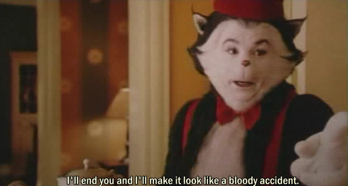 cat in the hat,  film and  funny