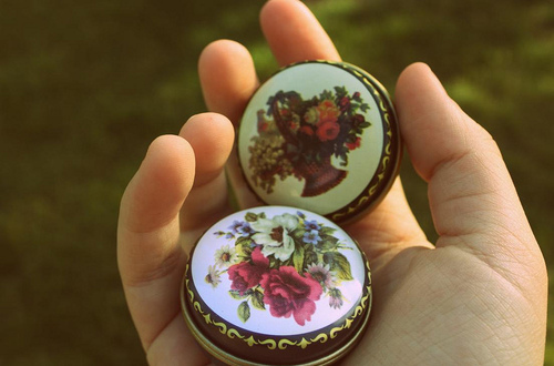 cute, floral and tin