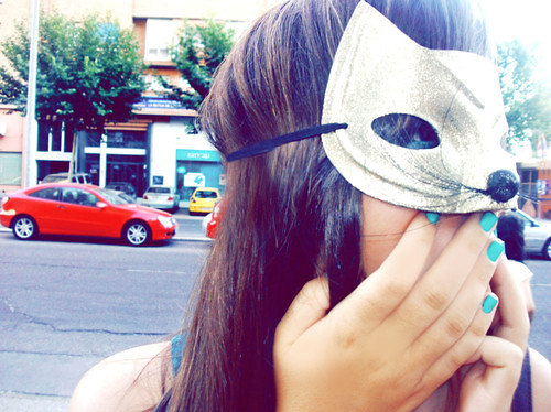 fashion, girl and mask