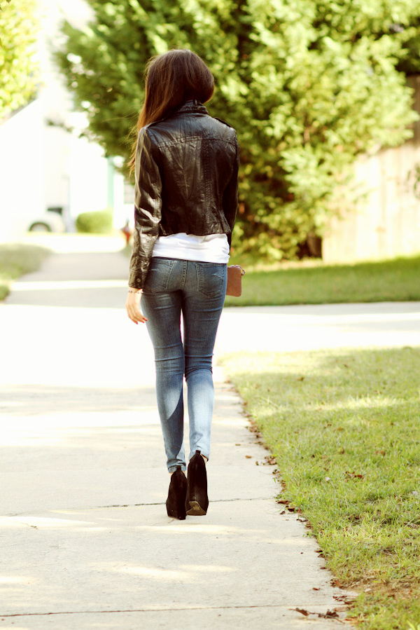 fashion, jeans and leather