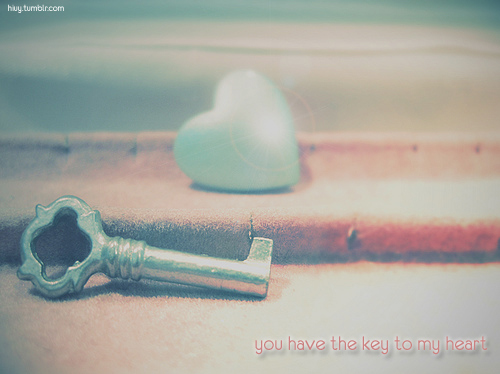 heart, key and love