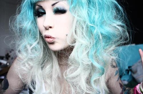alternative girl, beauty and blue hair