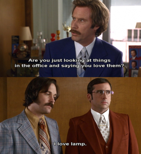 anchorman, funny and lamp