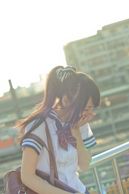 asian, cute, japanese, kawaii, school girl, school uniform