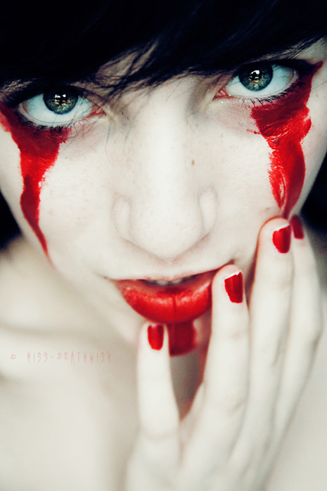 beauty, blood and eyes