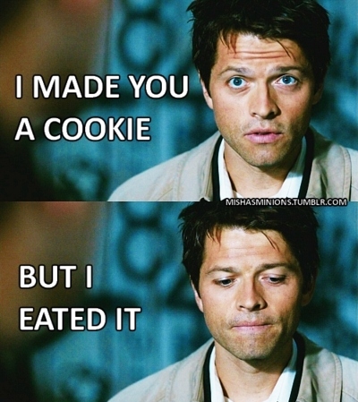 castiel, cookie and cute