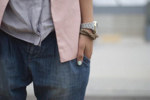 fashion, girl, jeans, nails, watch