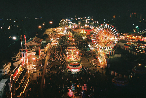 amusement park, light and lights