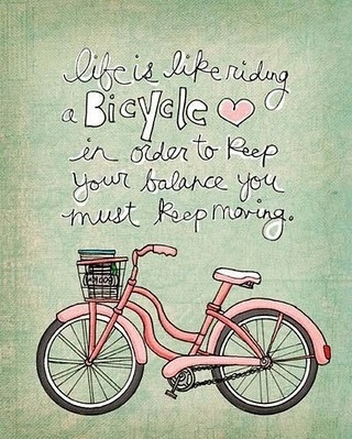 balance, bicycle and life