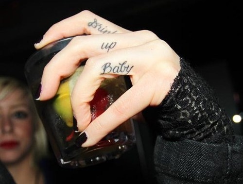 bitchin, finger and finger tattoo