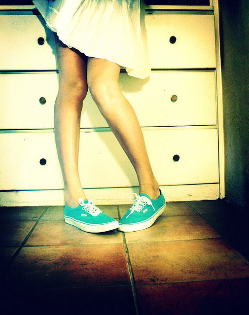 blue, photography, shoes, skirt, turquoise, vans