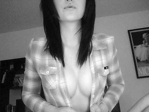 boobs,  cleavage and  flannel