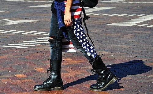 boots,  fashion and  flag