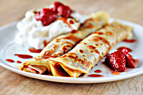 crepe, cute and food