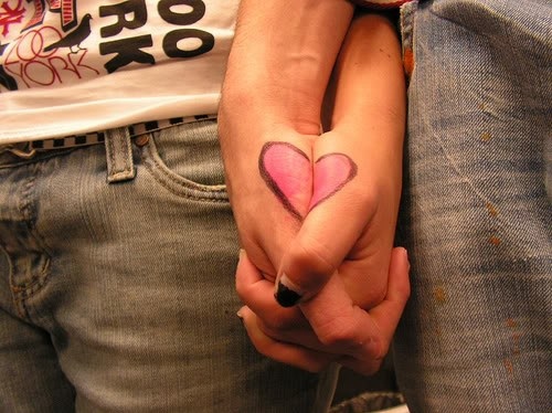cute, heart and holding hands