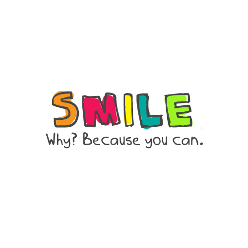 like, smile and typo