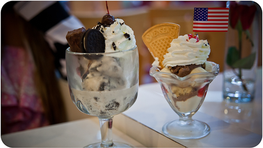 america flag,  chocolate and  cream