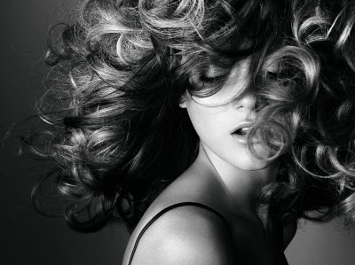 beautiful, black and white, curly, face, fashion, girl