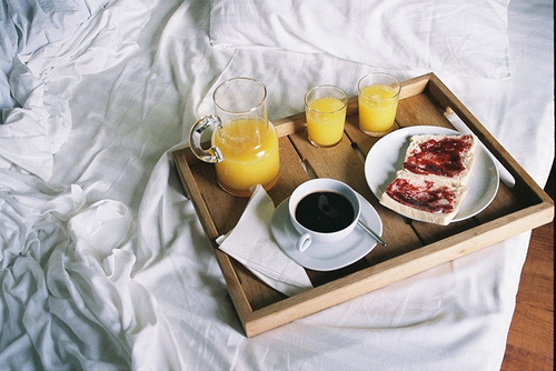 bed, breakfast and coffee