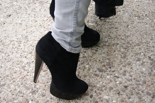 black, heels and nice