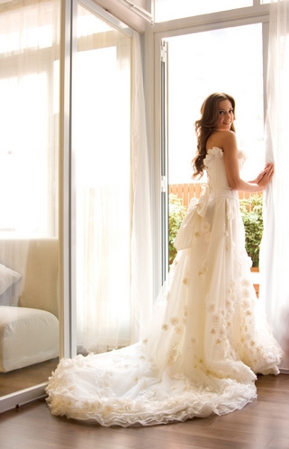 bride, gown and off white
