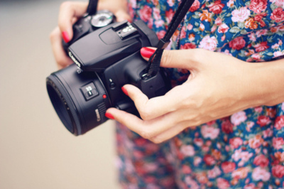 camera,  dress and  floral