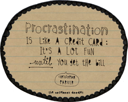 christopher parker, notebook doodles and procrastination