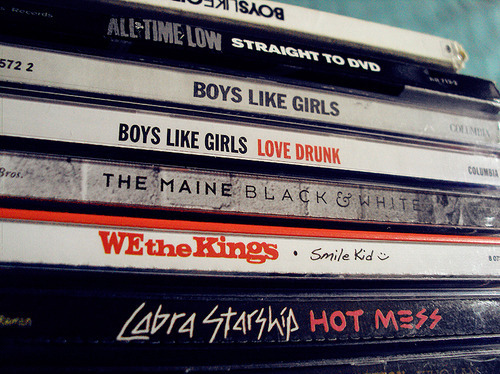 all time low, boys like girls and cds