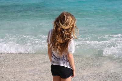 beach,  blonde and  girl