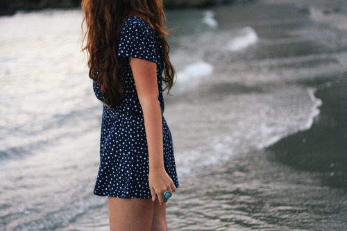 beach, blue and dress