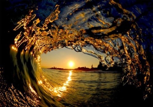 beach, sea, sunset, surf, water, waves