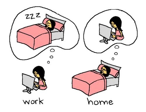 bed, home, mind, sleep, thoughts, work