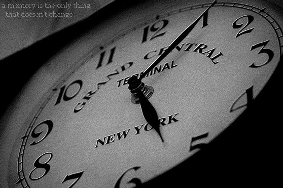black and white, clock and memory