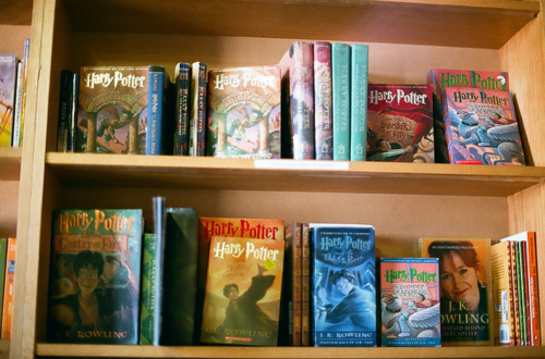 books, harry potter and shelf