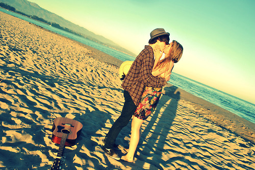 boy, girl and guitar