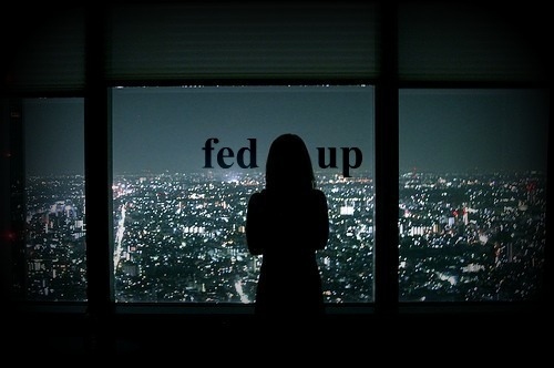 city, fed up and lights
