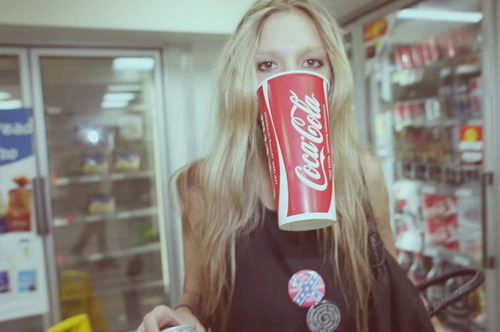 coca cola, girl and hair