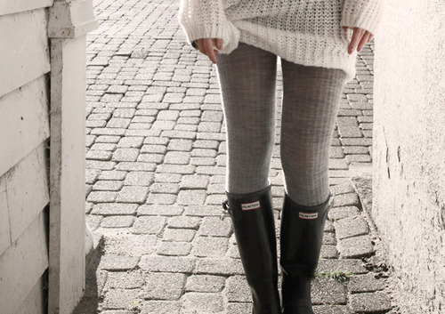 cute, girl and hunter boots