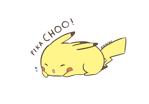 cute, illustration and pikachu