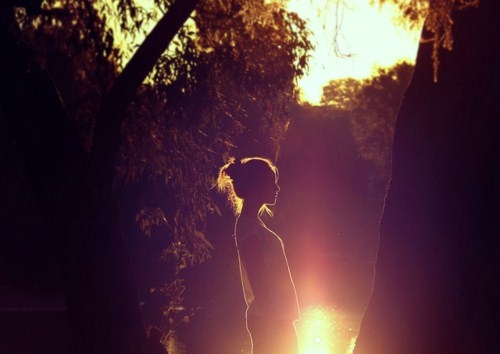 girl, light and nature