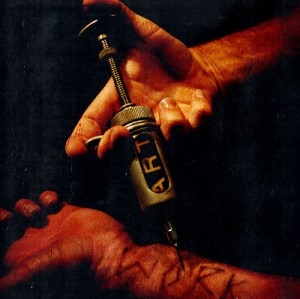 album cover, artwork, cutting, drugs, heroin, music