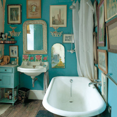 bathroom, blue and frame wall